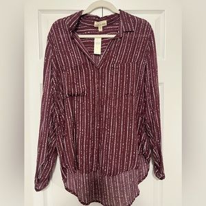 Cloth & Stone Maroon Blouse